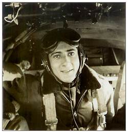 1st Lt. Morton Greenberg in flight
