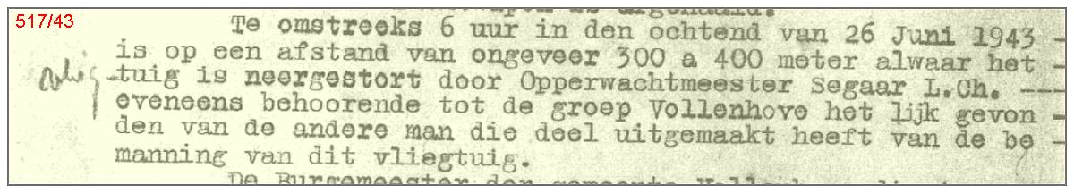 Police report No. 517 - 26 Jun 1943