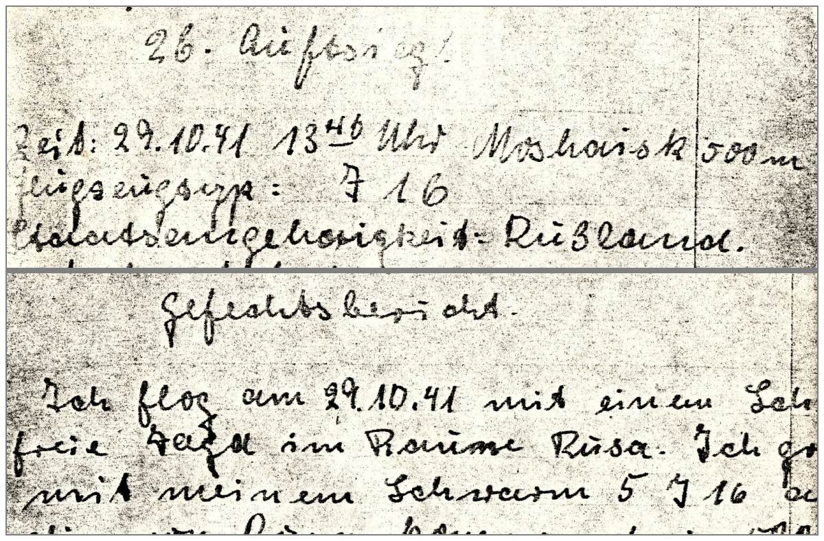 29 Oct 1941 - 26. Lüftsieg - Tagebuch Heinz Klöpper