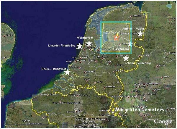 Map - The Netherlands - with 50x50mi search area around Vollenhove