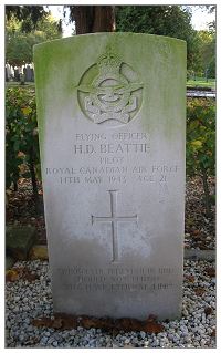 Flying Officer - Pilot - Hugh Donald Beattie - RCAF - Cemetery Oud-Avereest - 20 Oct 2010