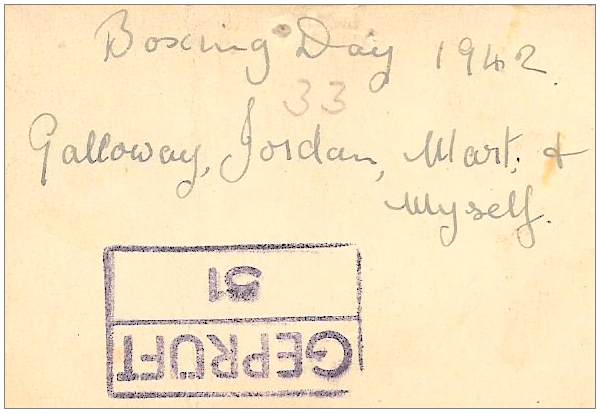 BOXING DAY 1942 - GALLOWAY- JORDAN - MART - PETCH