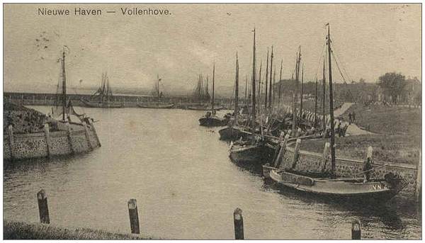 Postcard of Vollenhove - New harbour / Nieuwe haven / Ni'je aam around 1920