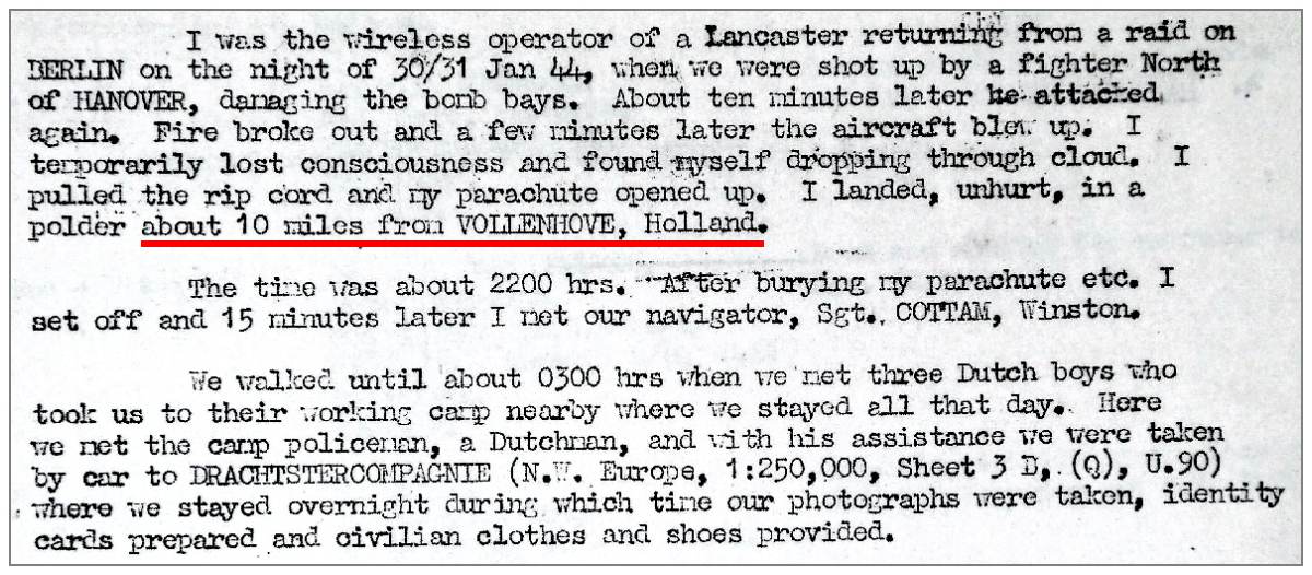 Clip Escape & Evasion report Coyne - interviewed 03 Sep 1945
