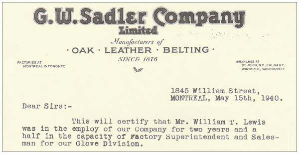 Clip - G. W. Sadler- Company Limited, Montreal - 15 May 1940