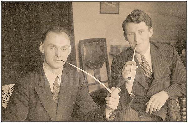 Cottam and Coyne while with the Underground in Friesland - 1944 - image from Fries Verzetsmuseum - via SMAMF