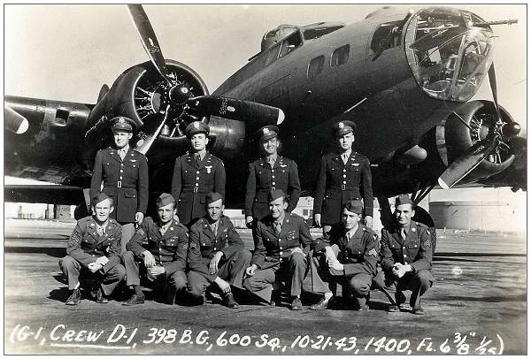 Crew Nason - while with 398BG - 600BS - 21 Oct 1943