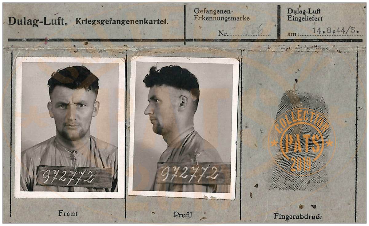 Patrick Coyne - POW ID card Nr. 566 - Dulag Luft - Oberursel
