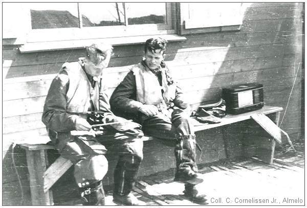 Rudi Dunger and Robert Denzel at NJG II, Leeuwarden - Summer 1942