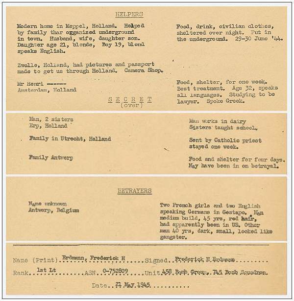 Erdmann - 21 May 1945 - clip from RAMP files - box601 - folder 4 page 204/205