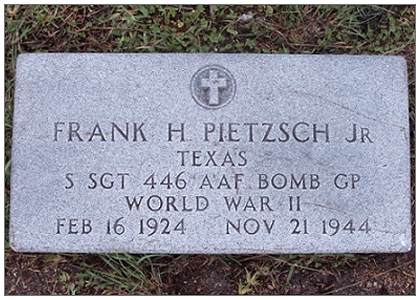 Headstone - S/Sgt. - Frank H. Pietzsch Jr.