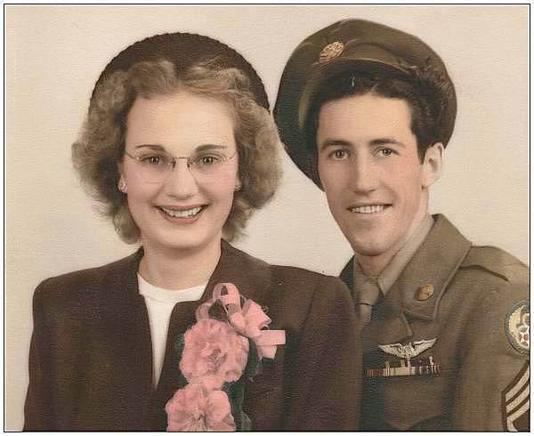 Wedding photo - Helen and Lloyd - 25 Jan 1946, Norman, OK