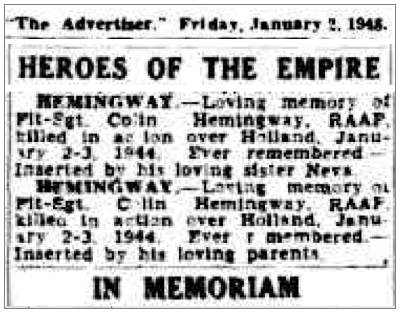 HEROES OF THE EMPIRE - IN MEMORIAM - 02 Jan 1948
