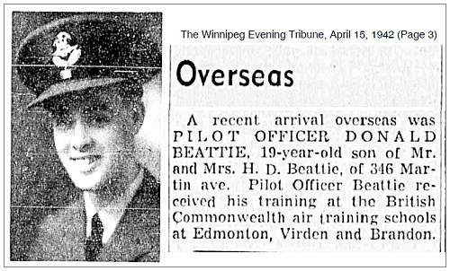 Pilot Officer - Donald Beattie - RCAF