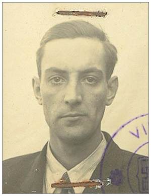 ID photo - Alan R. Willis - on fake ID papers in Belgium - 1944