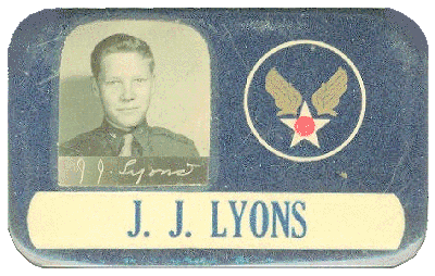 Air Force ID-badge - John J. Lyons
