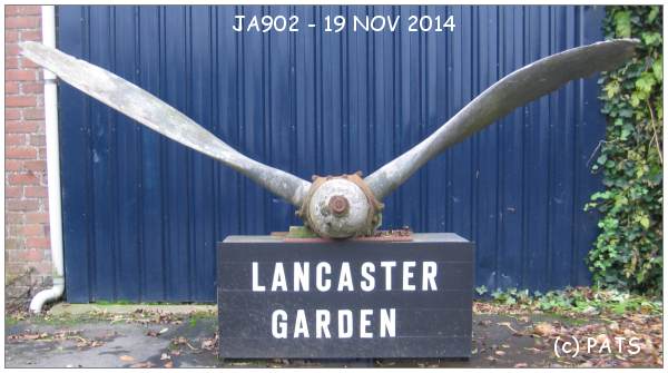 Lancaster Garden - Lindeweg 6 - Propeller - JA902 - photo by PATS - 19 Nov 2014