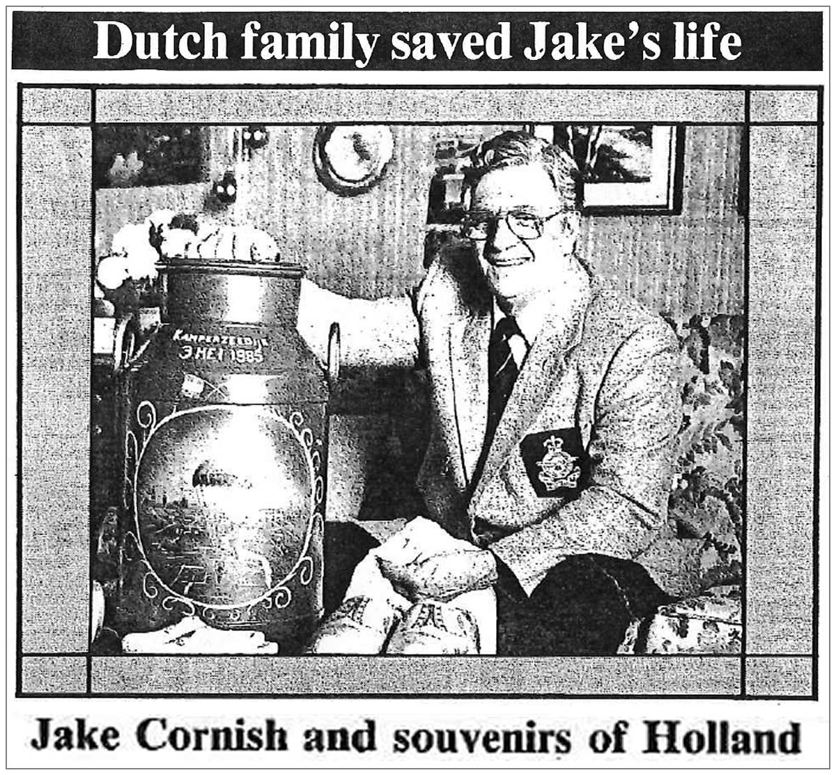 Jake Cornish and souvenirs of Holland