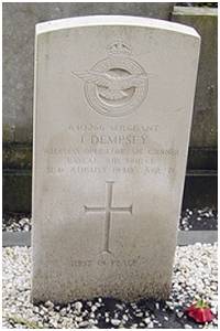 Headstone - Sgt. James Dempsey - Cemetery Delfzijl