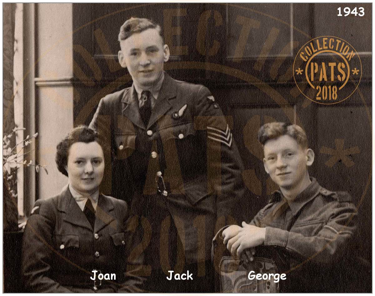 Joan (~24), Jack (~19) and George Manley (~16) - 1943
