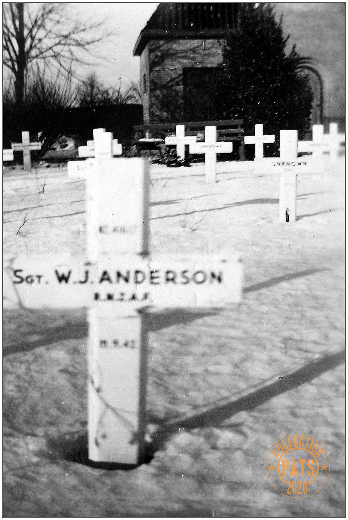 Lemmer Cemetery - post war - taken at wintertime - Sgt. W. J. Anderson - R.N.Z.A.F.