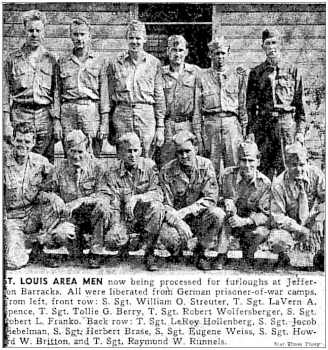 Sgt. William Owen Streuter - liberated POW - St. Louis area men - Star-Times photo