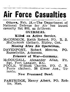 Casualties Air Force - list 809 - Missing
