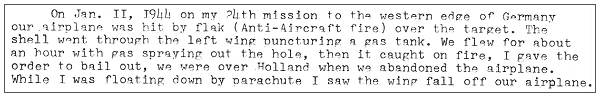 Cause of crash - letter by William B. Lock to W. Noordman - 09 Oct 1987