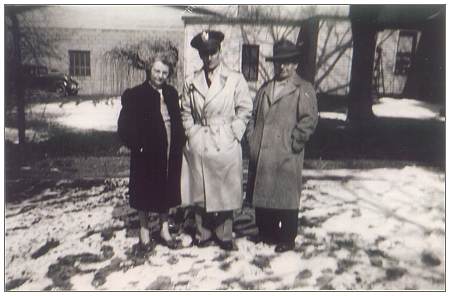 Lt. Jack Lanphier with his parents - at family home in Painesville, OH - early 1943
