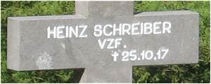 Vzfw. Heinz Schreiber - Grab A 22 1914-1918 - Ysselsteyn