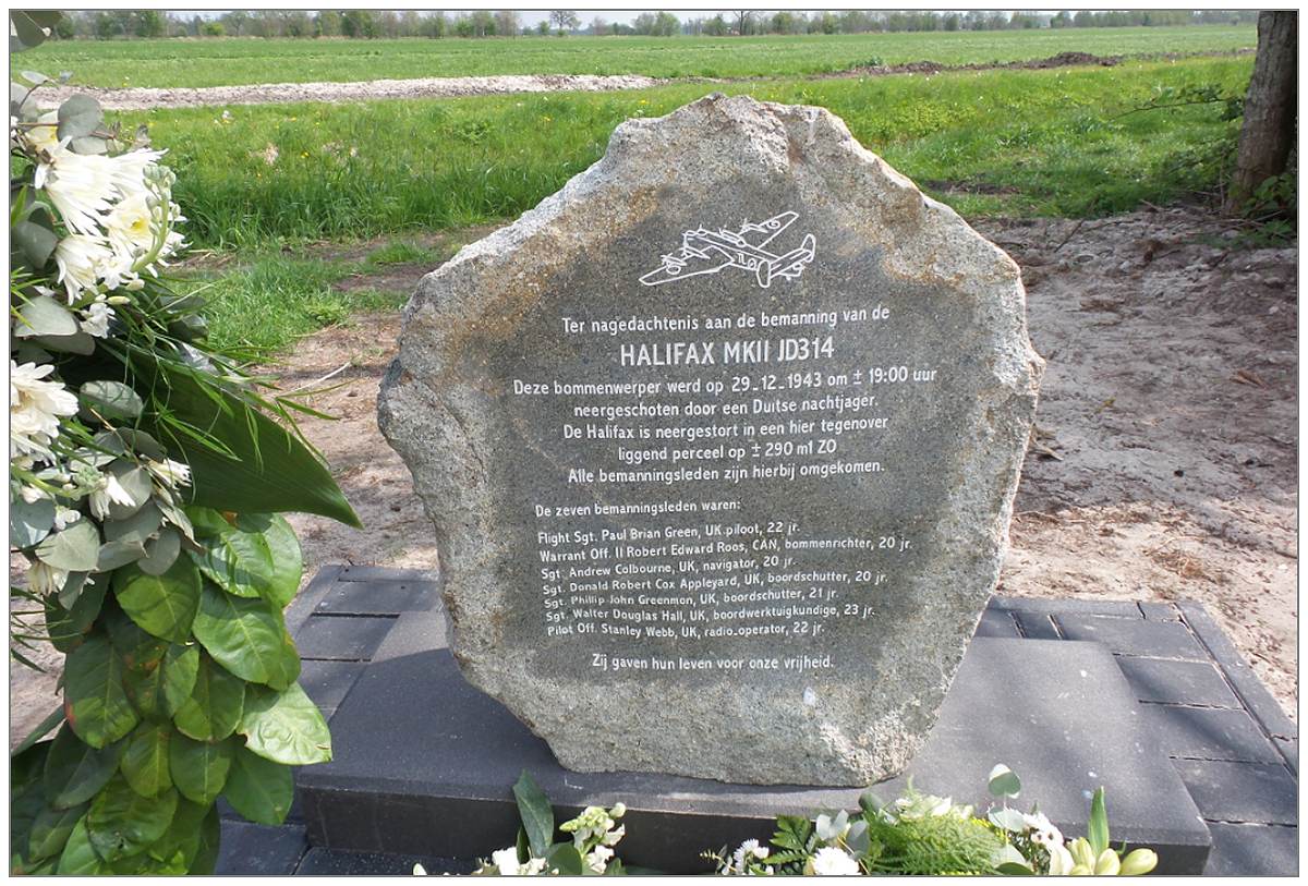 Memorial Monument for JD314 - unveiled 03 May 2017