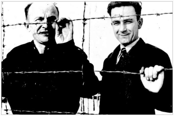 Emanuel Novotný (left) prisoner in POW camp