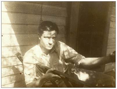 Orville Spelce Good - on porch - Huntsville, 1941