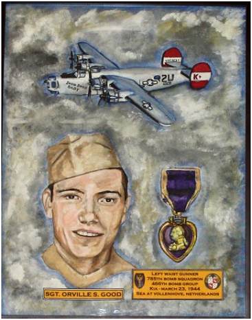 Tribute painting for Sgt. Orville S. Good by Timothy Good (nephew)
