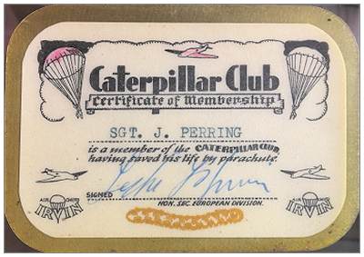 Membership - Caterpillar Club - Sgt. James Frederick Perring