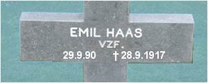 Vzfw. Emil Haes - Grab A 23 1914-1918 - Ysselsteyn