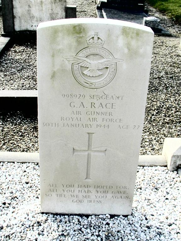 Headstone - George Albert Race - Vollenhove