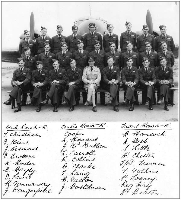 Group photo - with F/Sgt. Andrew Basil Reginald 'Reg' Airy