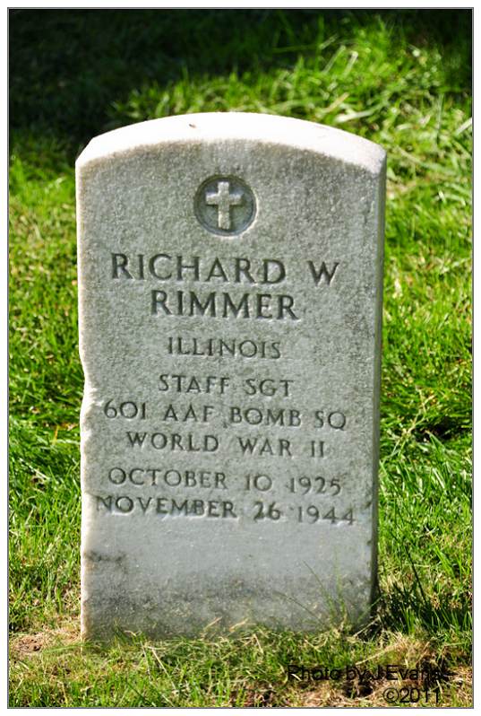 S/Sgt. Richard W. Rimmer - headstone - Arlington Cemetery