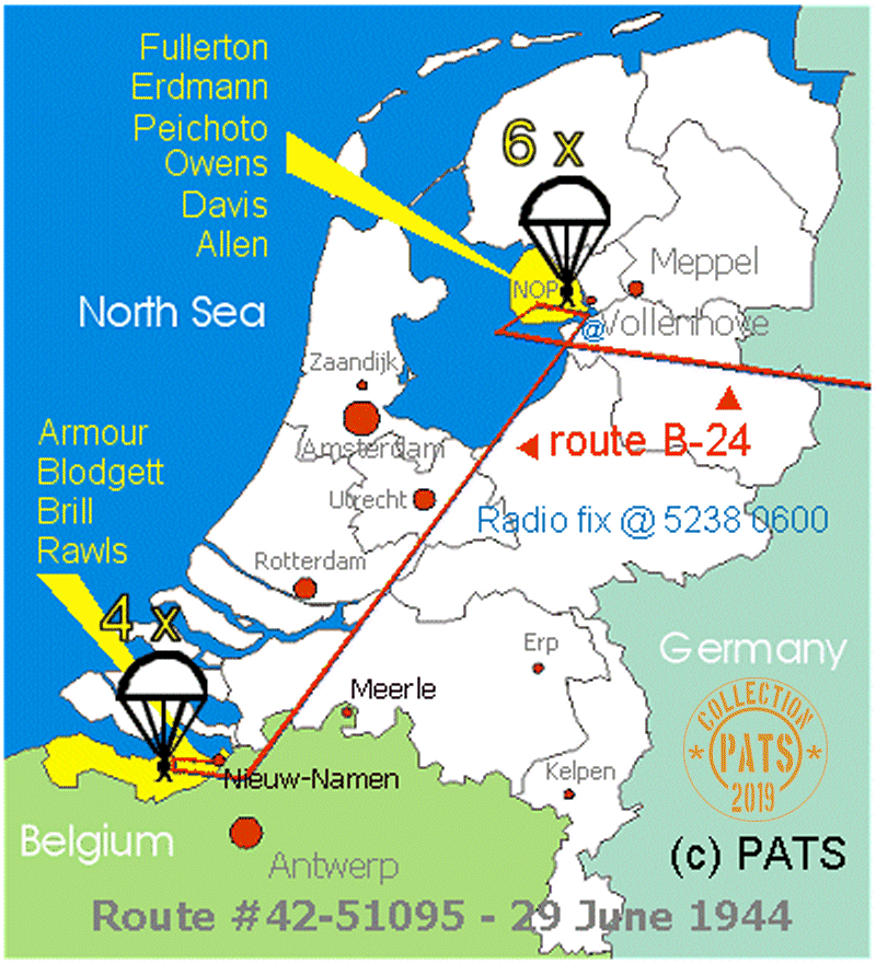 Approx. route B-24 and related places