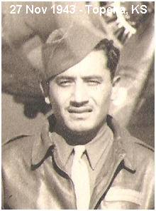 T/Sgt. Gregorio Oliva - at Topeka, Kansas - 27 Nov 1943