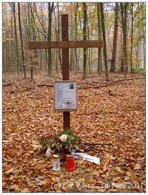 Memorial at crash location - F/Lt. John Burton Shillitoe