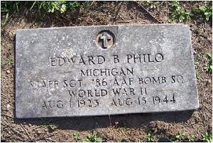 Headstone - S/Sgt. Edward Bartrom 'Bart' Philo