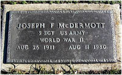 Memorial S/Sgt. Joseph Francis McDermott