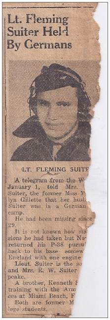 2nd Lt. Fleming W. Suiter - held by Germans