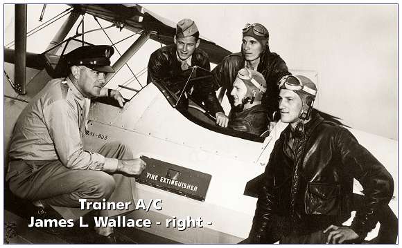 Sgt. James Leland 'Lee' Wallace
at a PR picture from Flight Training School