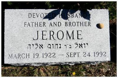 Jerome Vilk - grave marker