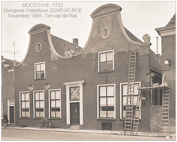 Monumental structure MDCCXXXII - 1732 - Kerkstraat 14 - photo Nov 1968 - by Ton van de Wal - RCE