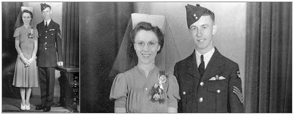 09 Aug 1941 - Wedding - F/Sgt. Merrill George Bailey and Mrs. Muriel Cavelle Johnston