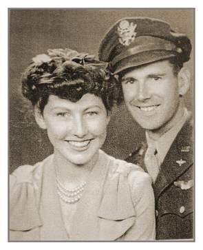 Wedding 30 Aug 1943 - Bill and Peggy  - Houston, TX